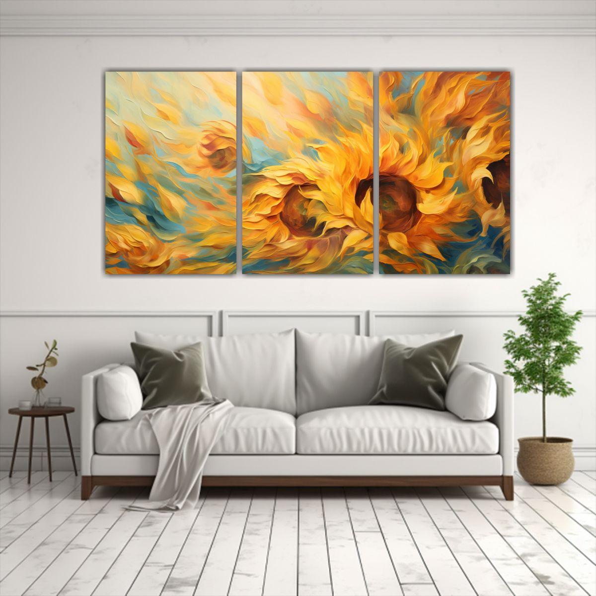 Arte De Pared Alta Calidad Inspirado En El Sol 150x75 Cm-2