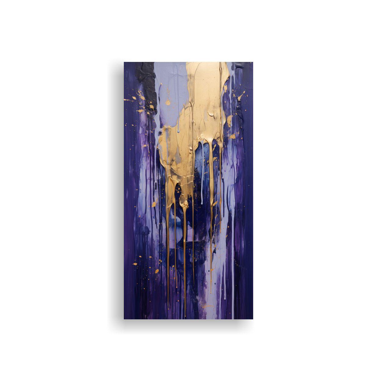 Pinturas Decorativas Abstractas En Tonos Azul, 30x60cm-0