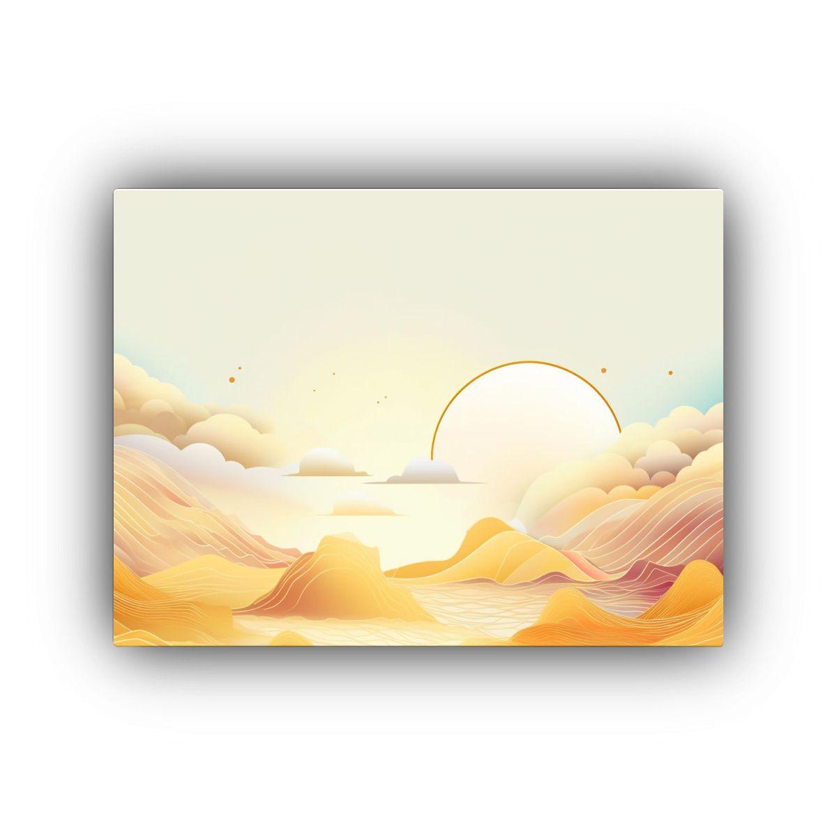 Pintura Vintage Estilo Sencillo En Lienzo Con Fondo Limpio Y 75x50cm-0