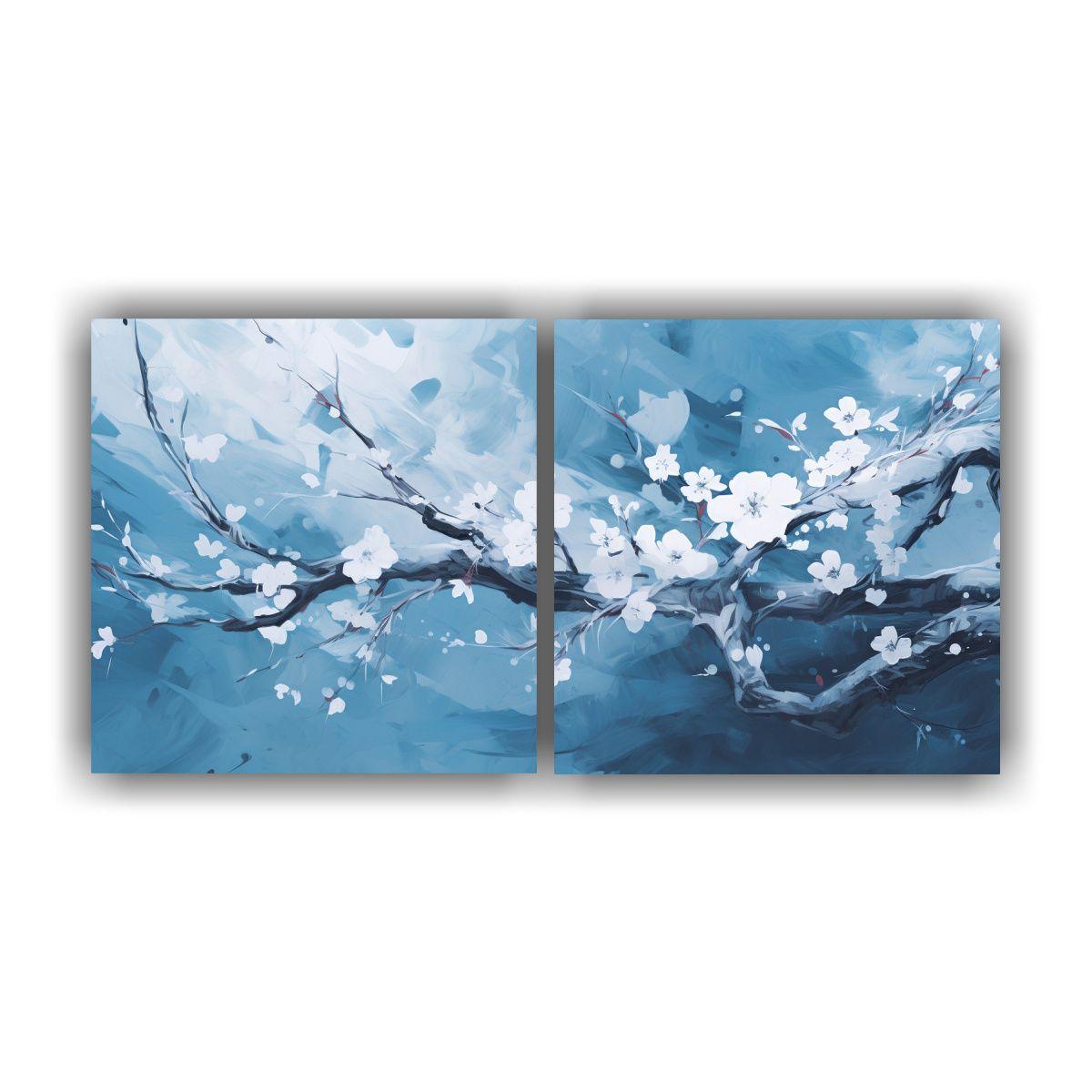 Pintura Decorativa De Dos Lienzos En Movimiento, 80x40 Cm-0