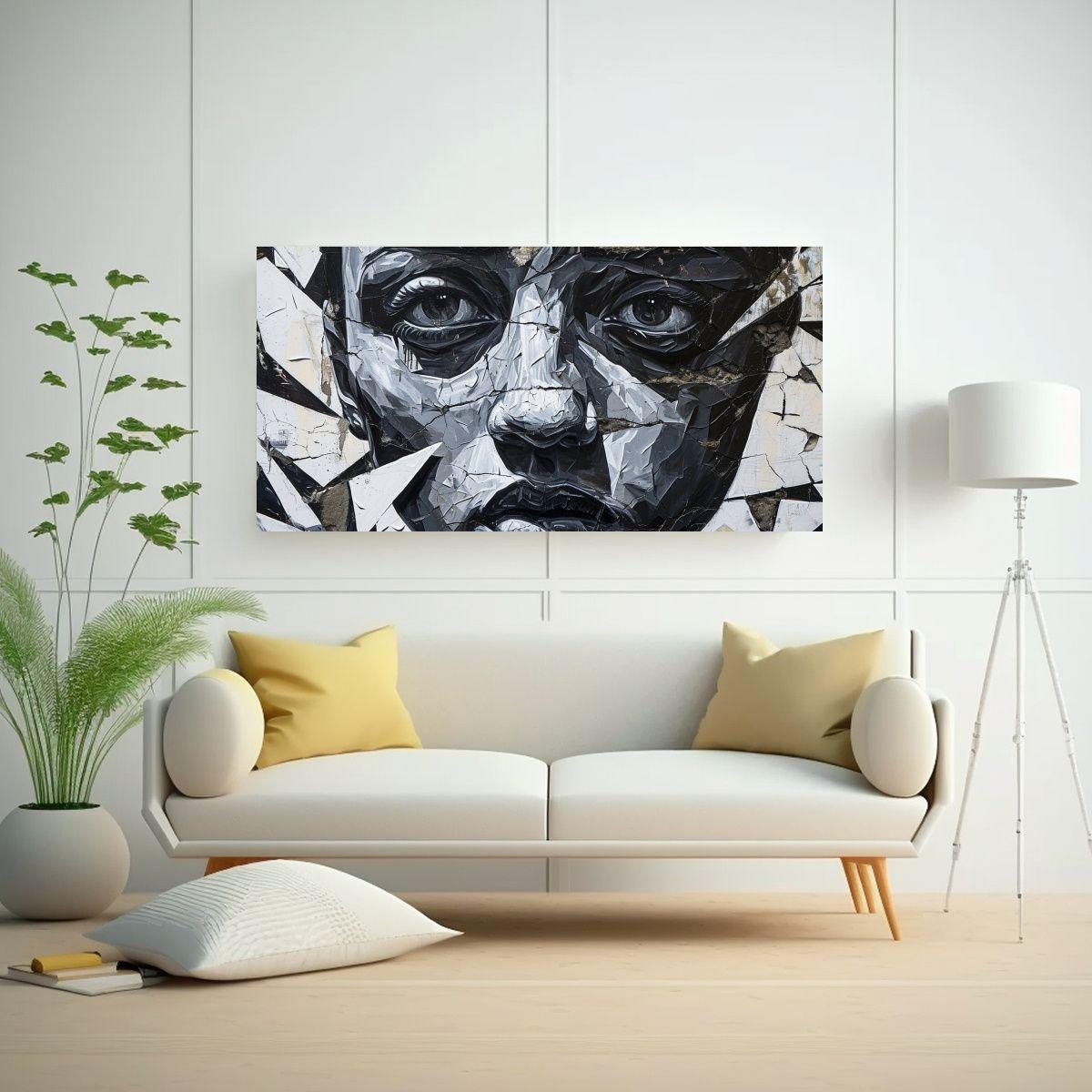 Cuadros Abstractos De Retratos Por Alexei 140x70 Cm-2