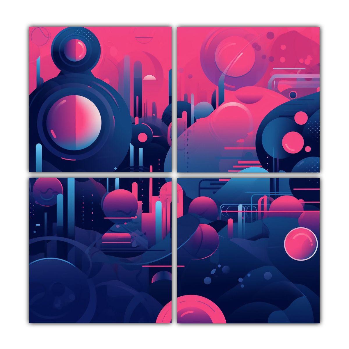 Cuadro De Lienzo Conceptual AI Temático Bonito 140x140 Cm-0