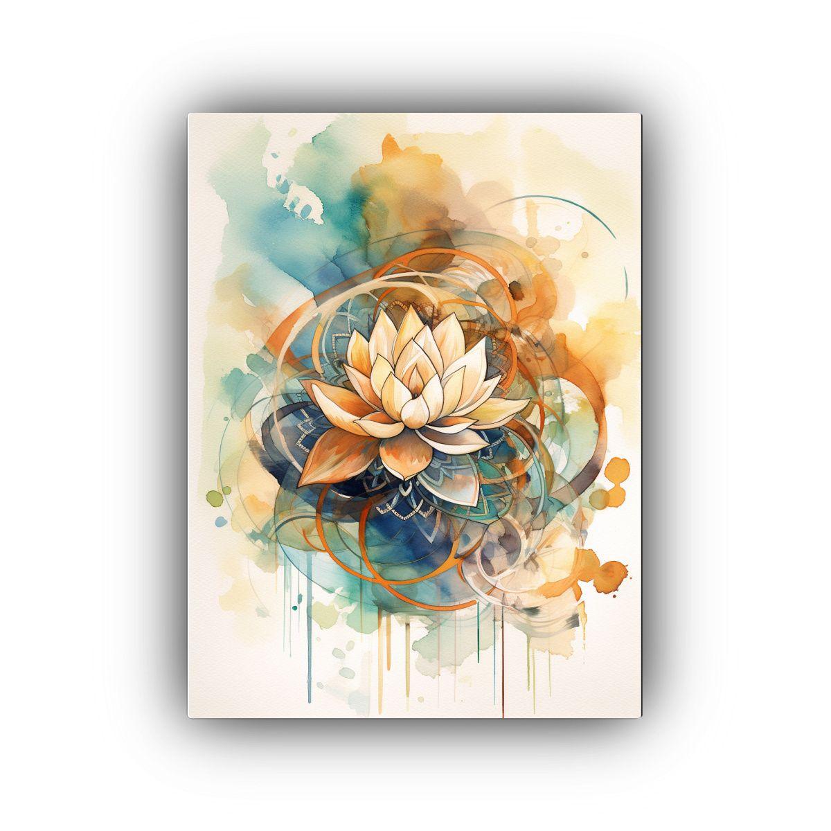 Cuadro De Decoración Abstracto Y Bohemio Con 20x30cm-0