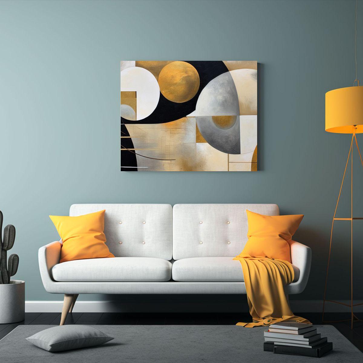 Pintura Floral Abstracta En Estilo Realista Para Decoración 50x40cm-2
