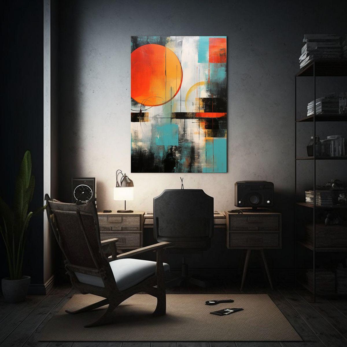 Cuadro Expresión Bonito Estilo Tachisme Tema 60x90cm-2