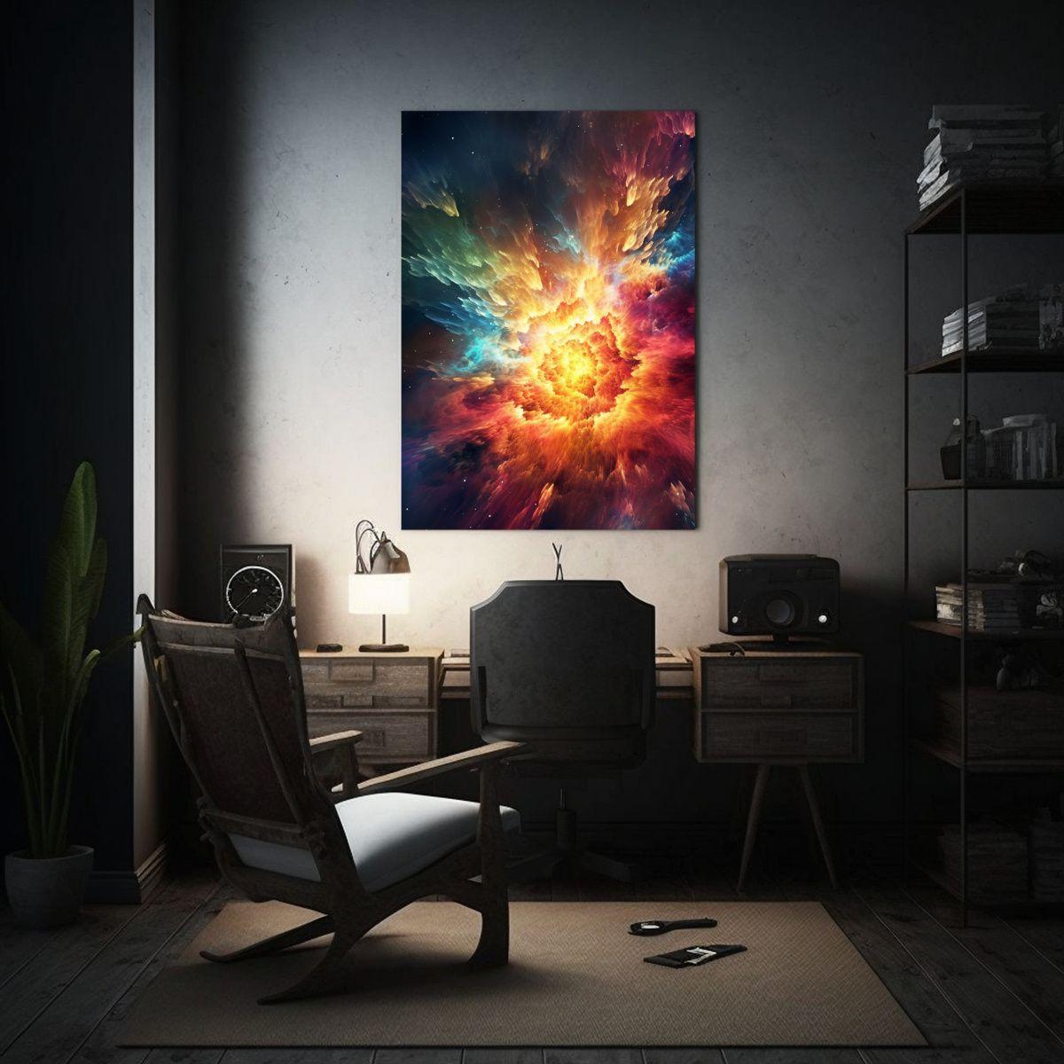 Pinturas Decorativas De Lienzo Abstracto Con Galaxias Espira 40x60cm-2