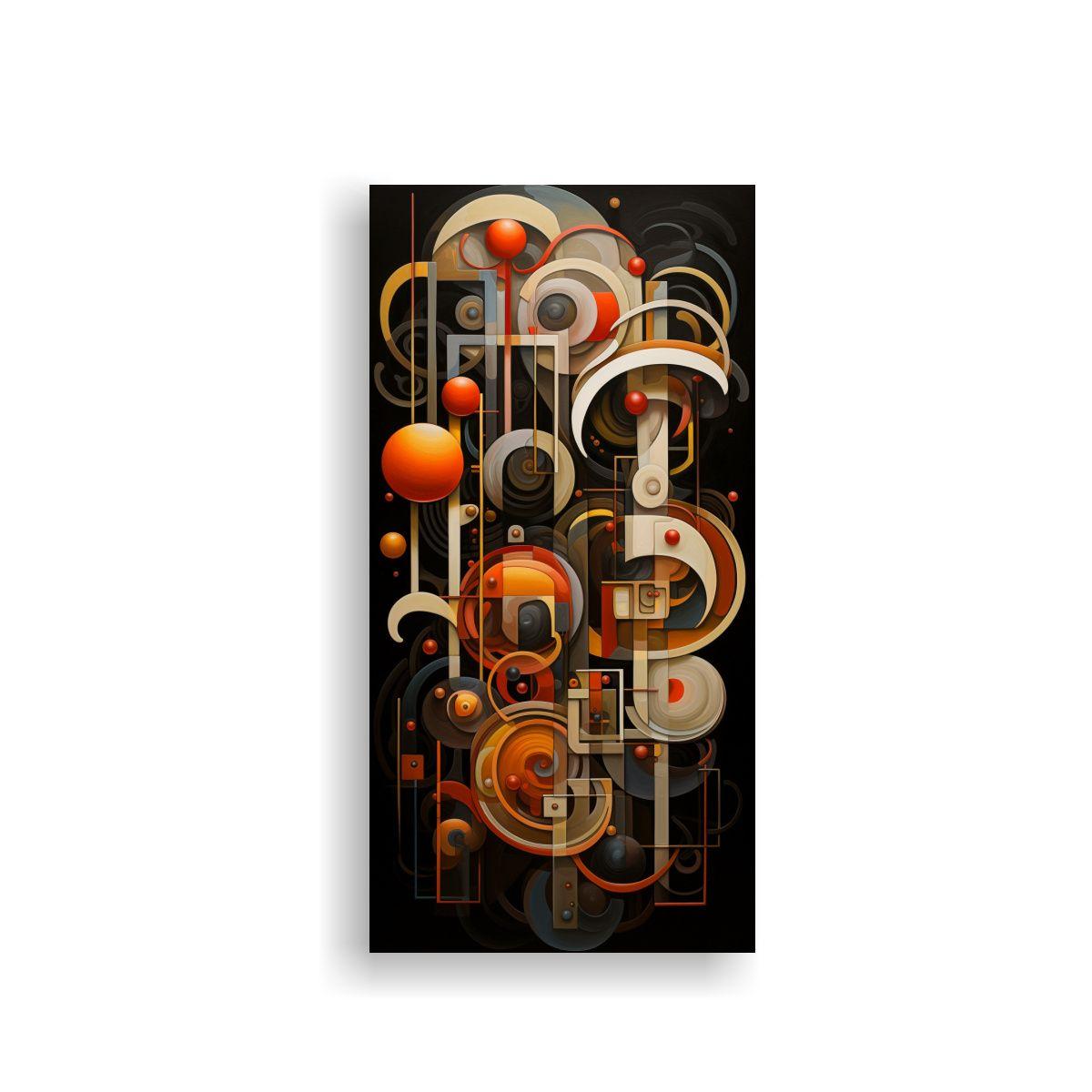 Cuadro Abstracto Elegante Armonía Abstracta Del 80x160cm-0