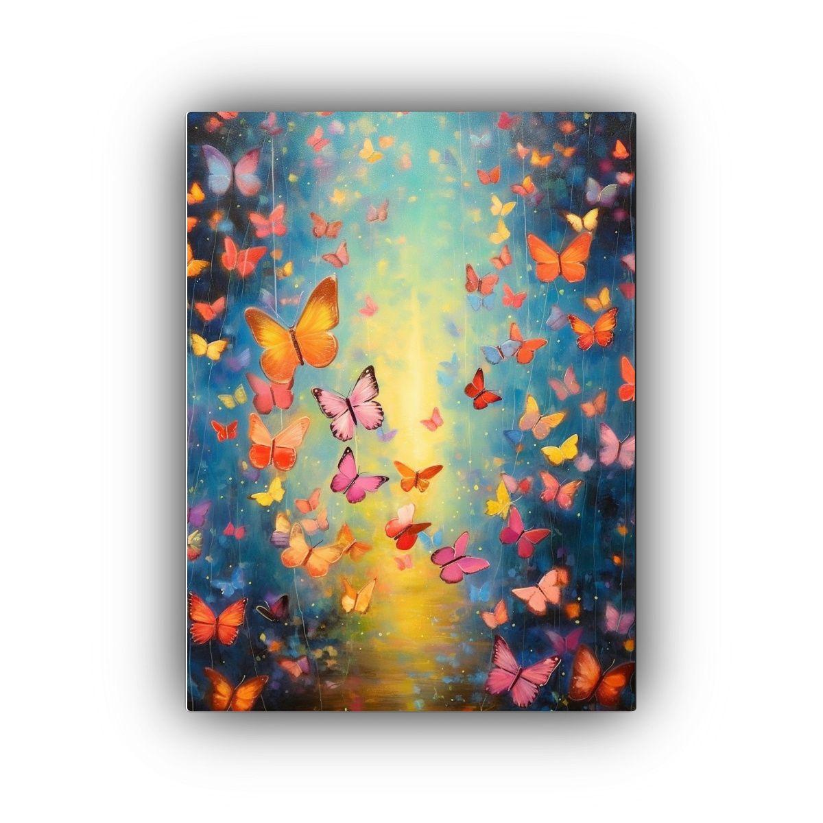 Pintura Decorativa Clásica Con Mariposas 40x60cm-0