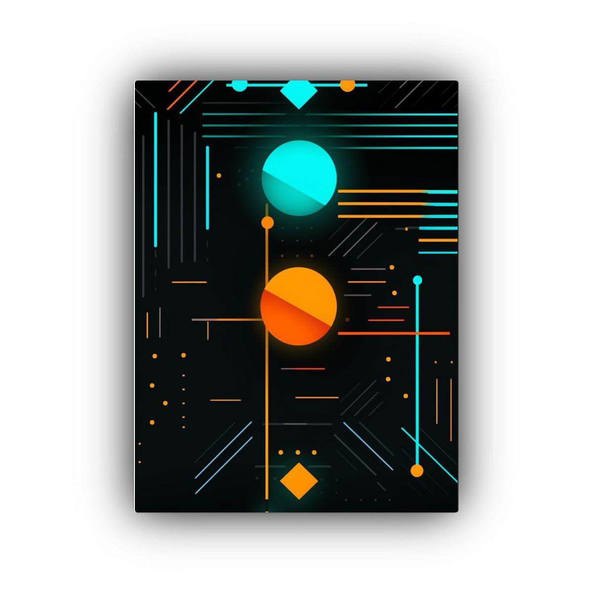 Cuadro De Tela Con Diseño De Movimiento 40x50cm-0