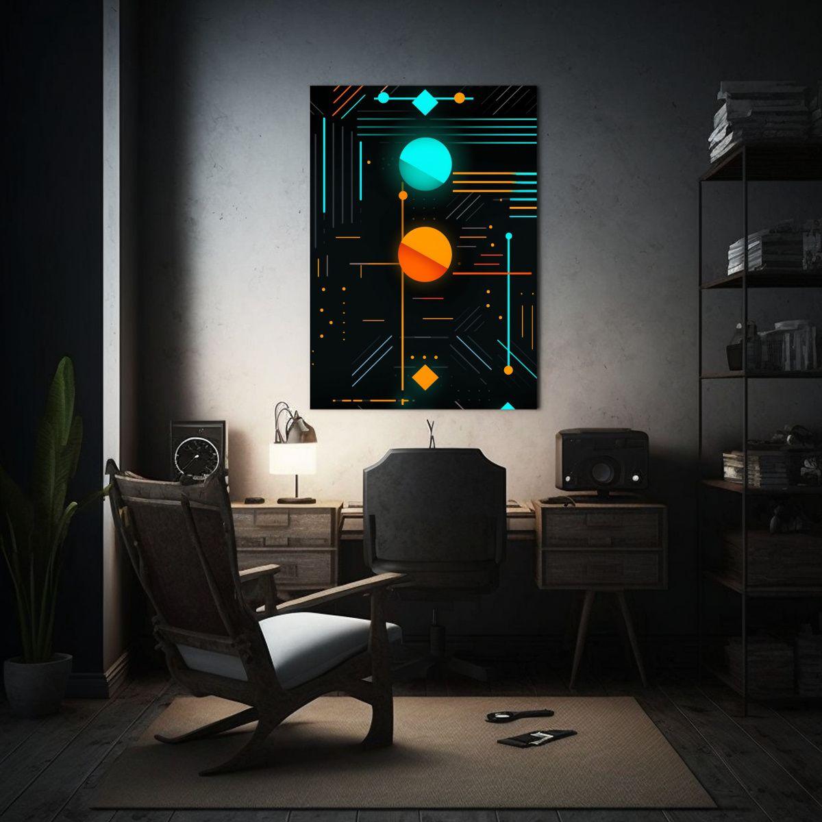 Cuadro De Tela Con Diseño De Movimiento 40x50cm-2