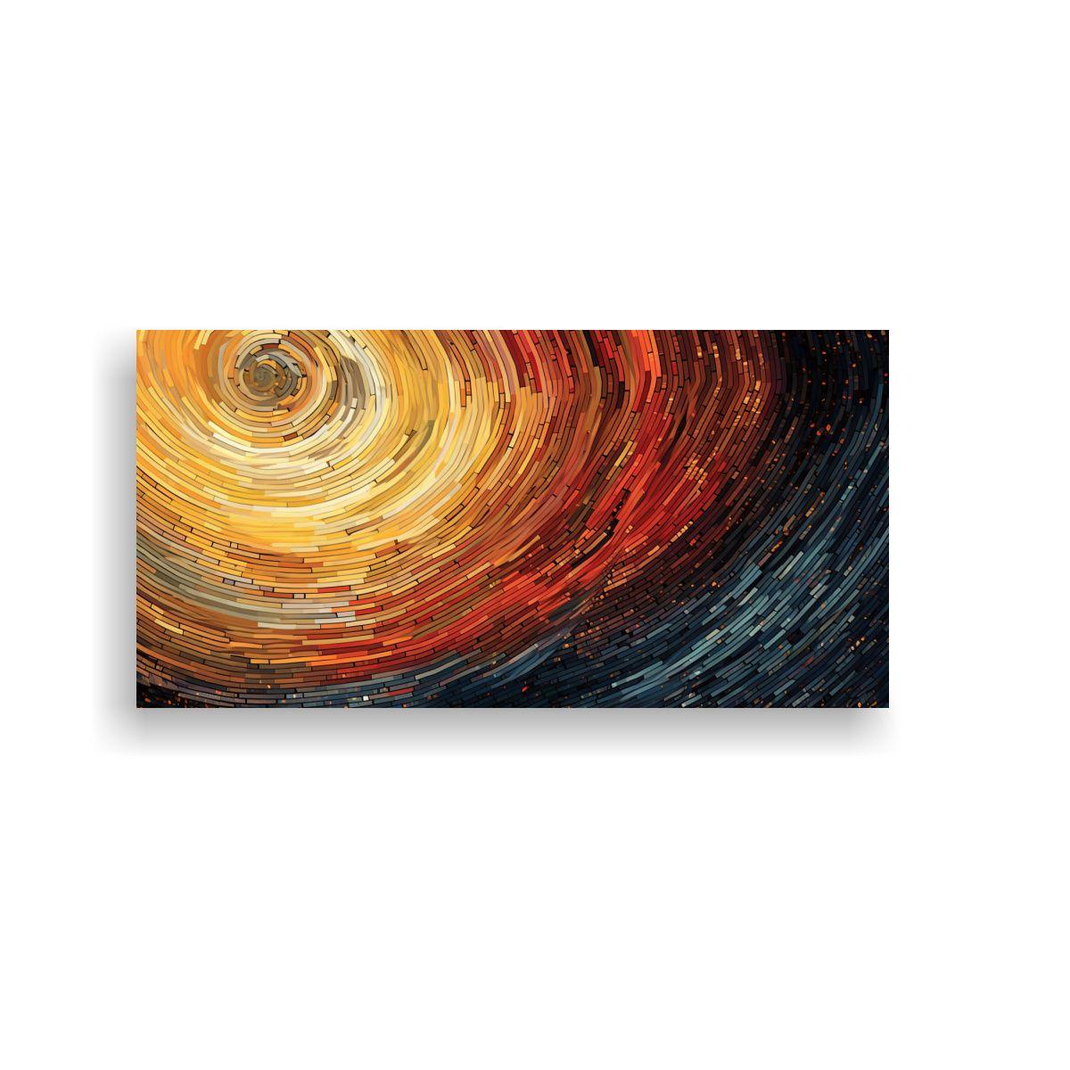 Cuadro Acuarela Espacio 31 Fondo Mosaico Color 120x60cm-0