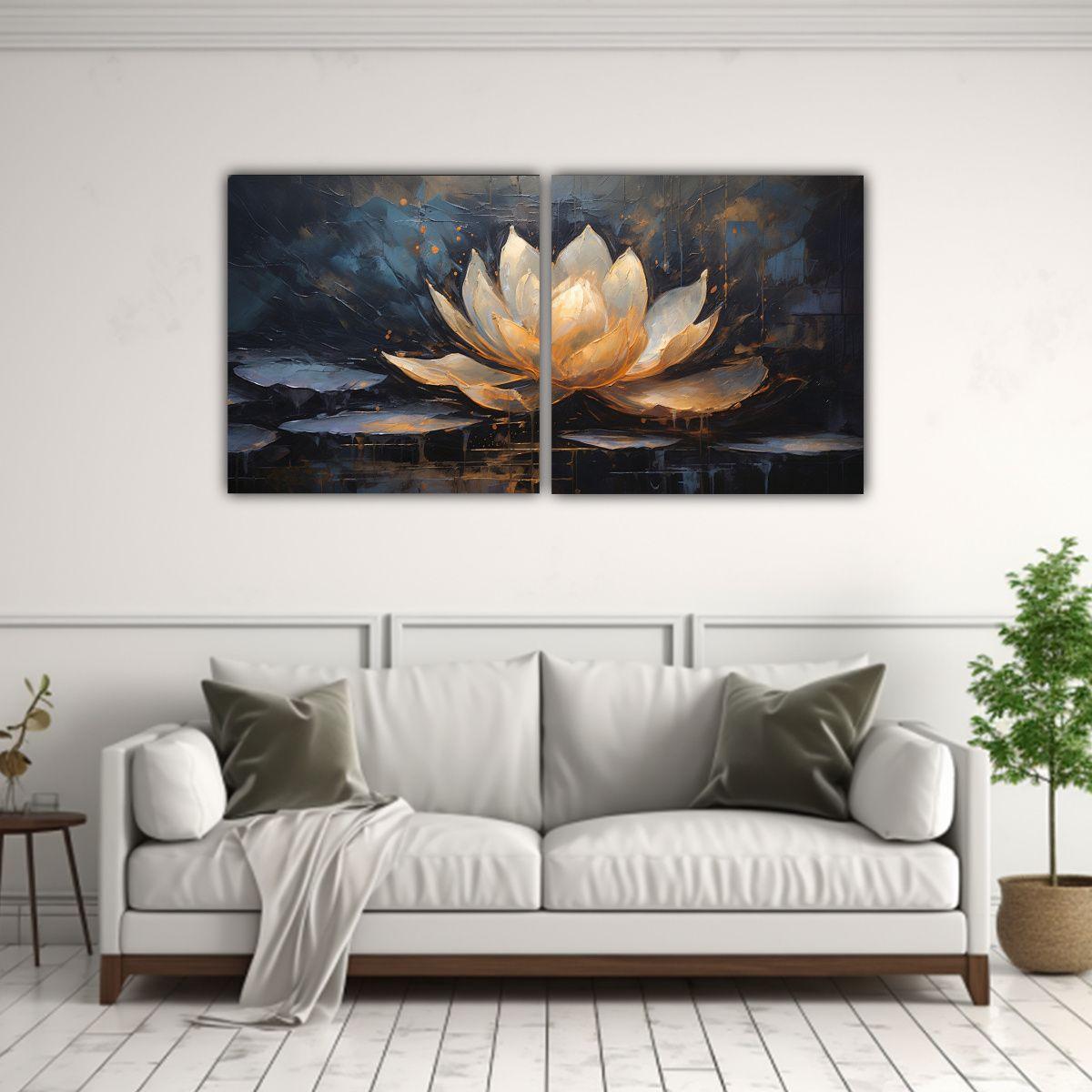 Pintura En Lienzo Estilo Dos Artes Colores 140x70 Cm-2