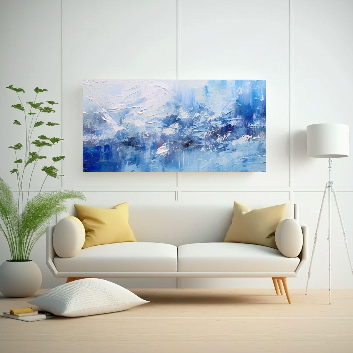 Pinturas Abstractas Contemporáneas En Tonos 60x30cm-2