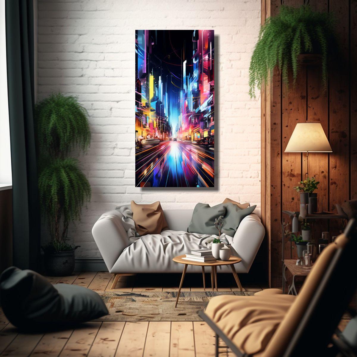Arte Tela Canvas: Exuberantes Patrones Abstractos 70x140cm-2