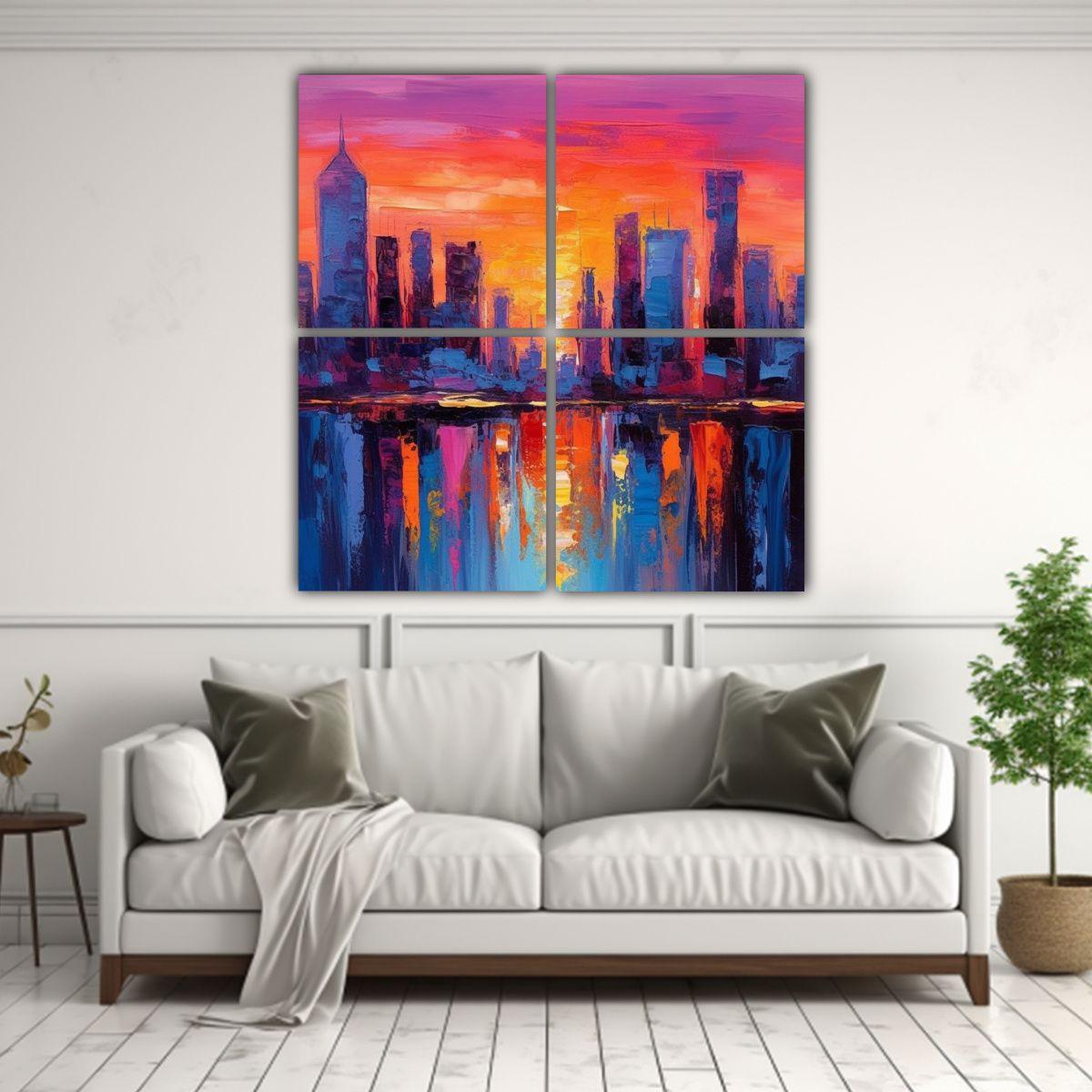 Pintura Abstracta Temática Médico: Arte 120x120 Cm-2