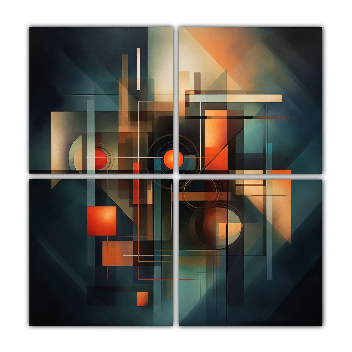 Artes De Pared Geométricas Modernas (Abstracto) 160x160 Cm-0