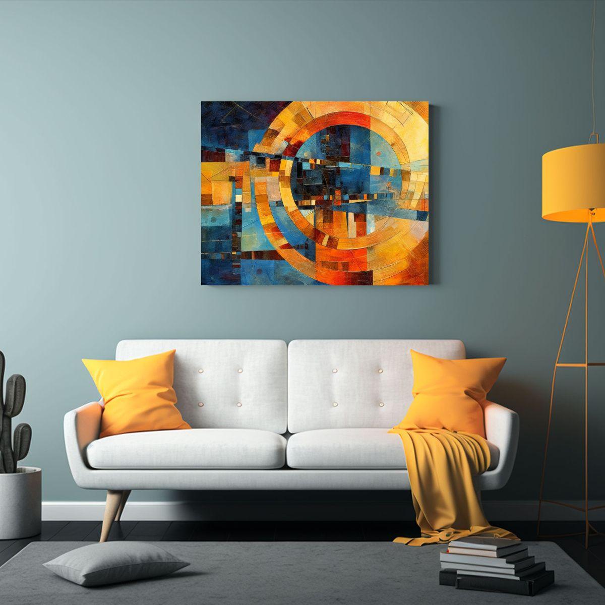 Cuadro Abstracto Detallado Para Decoración De Habitación C 120x80cm-2