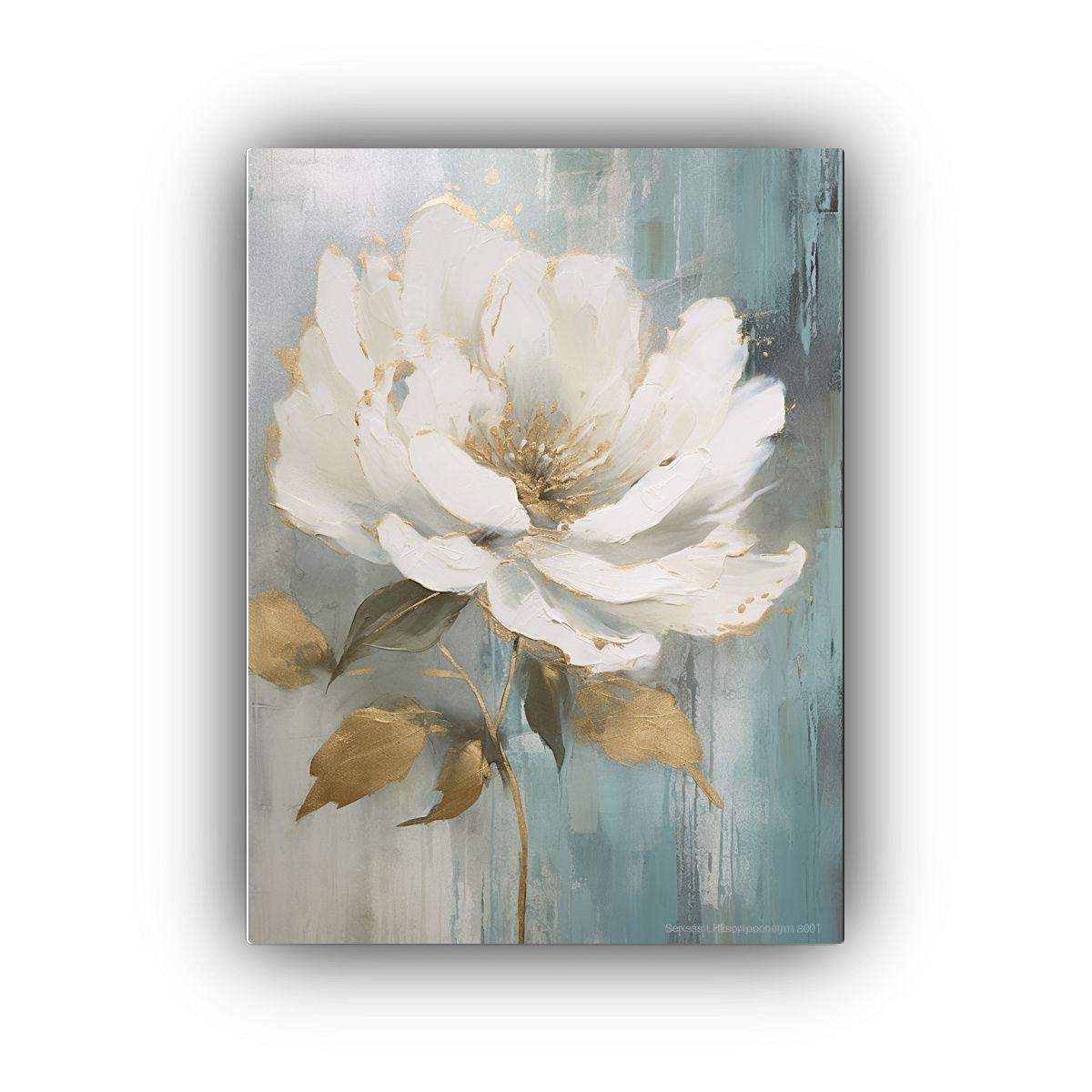 Arte De Pared Impreso Equilibrio Flor De Peonía 20x30cm-0
