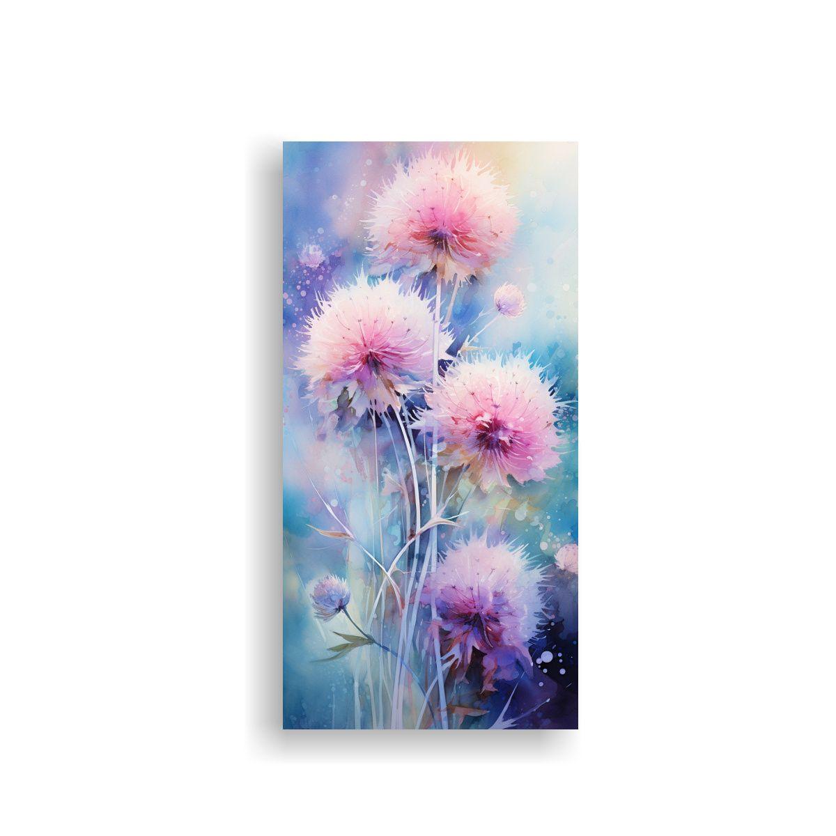 Pintura Abstracta De Expresión Y Textura Flores 50x100cm-0