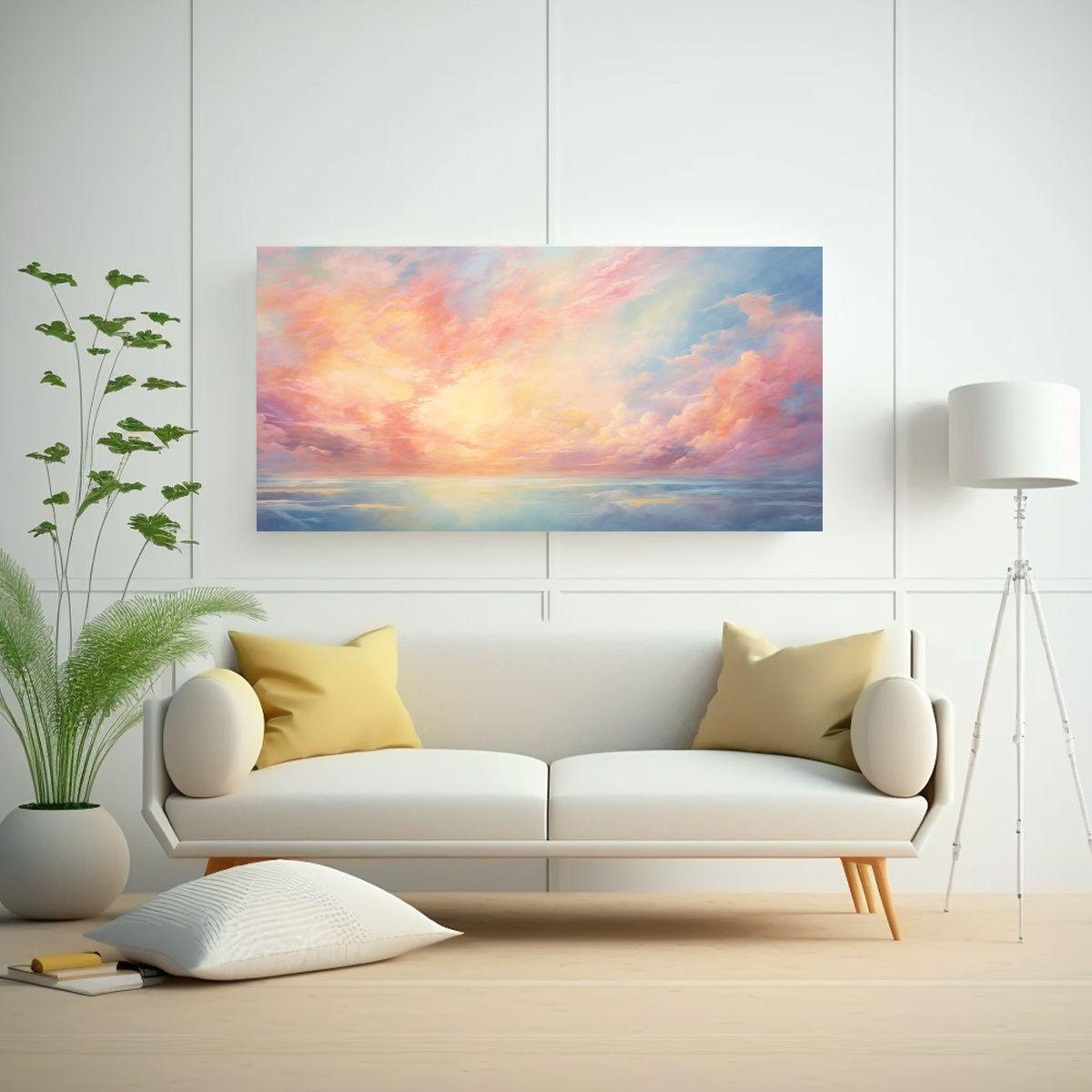 Cuadro Vintage: Amaneceres Y Atardeceres Con Color 140x70cm-2