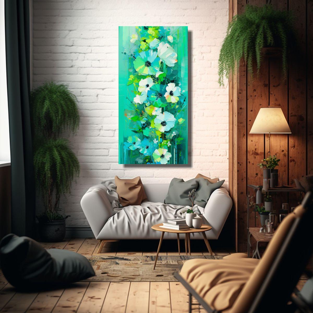 Cuadro Estilo Galería: Pintura En Lienzo Belleza 50x100cm-2
