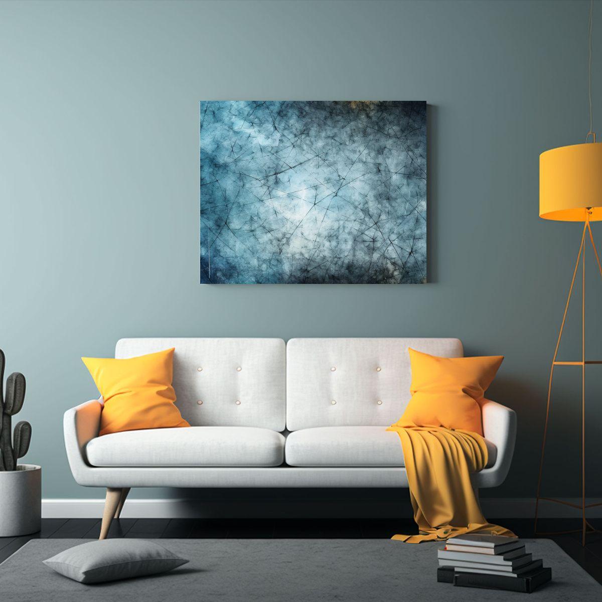 Cuadro En Bastidor Acuarela Para Comedor: Esquema Pizarra 120x80cm-2