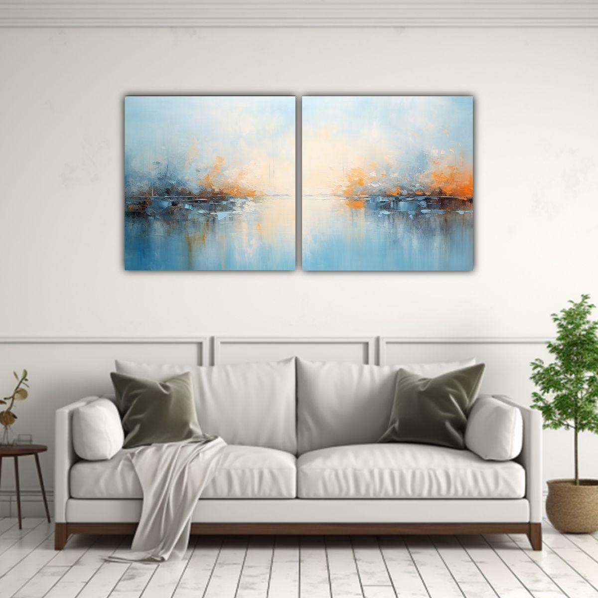 Pinturas De Decoración Abstracta Que Interpretan 80x40 Cm-2