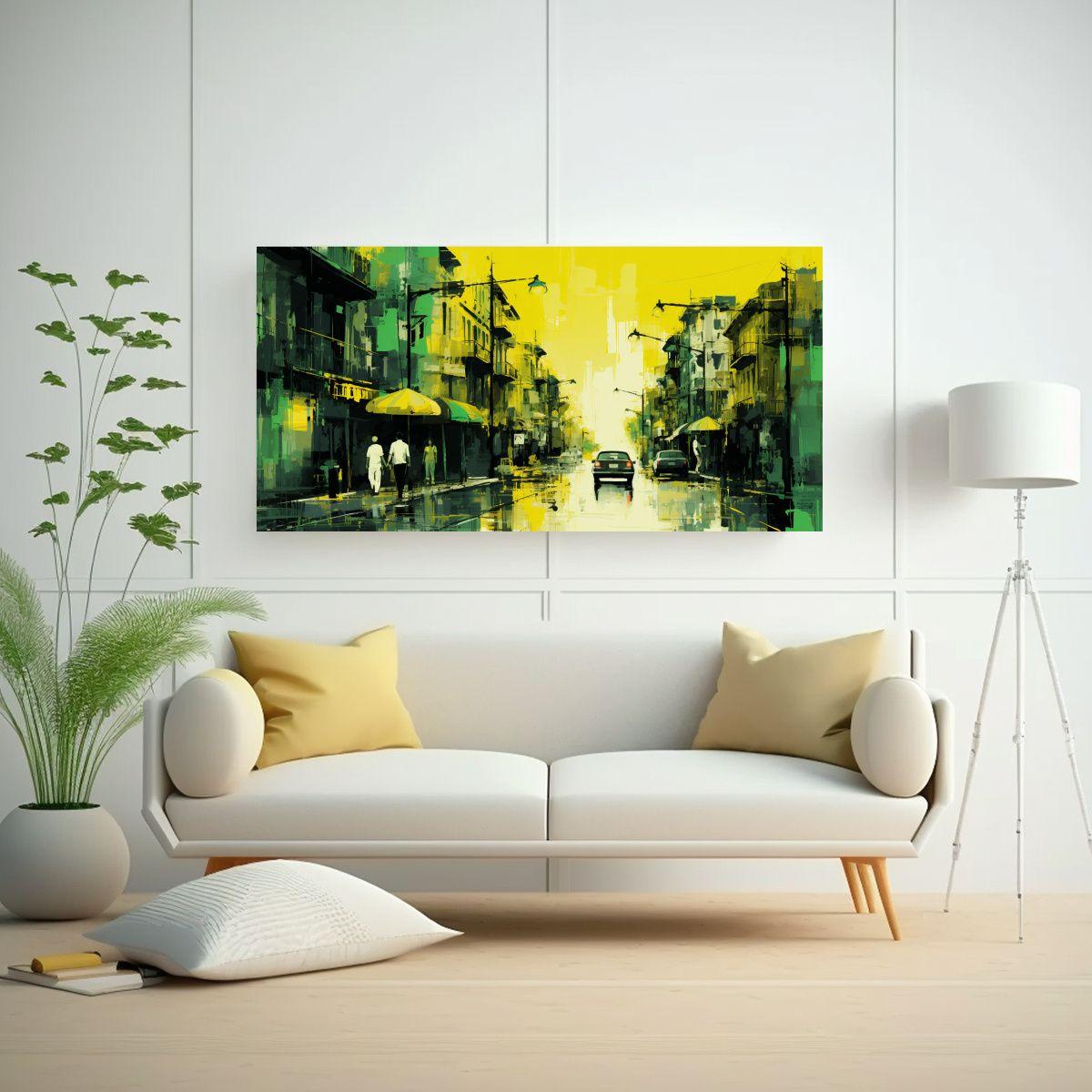 Cuadro Tela Vanguardia Equilibrado Santiago Chile  120x60cm-2