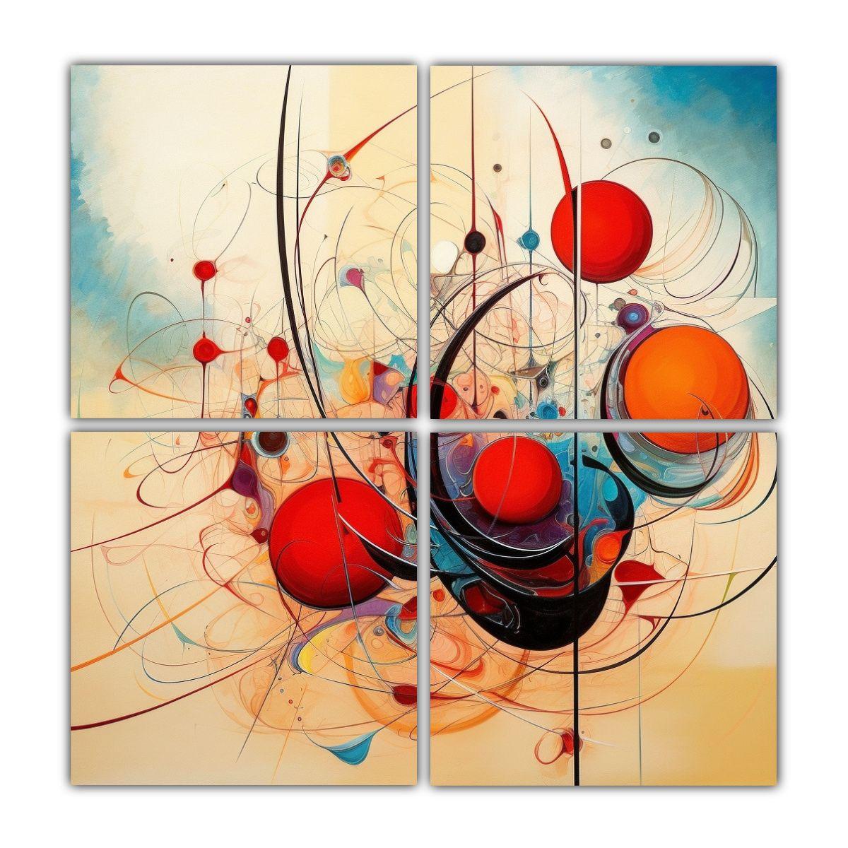 Cuadros Escenario Abstracto Para Decoración 120x120 Cm-0