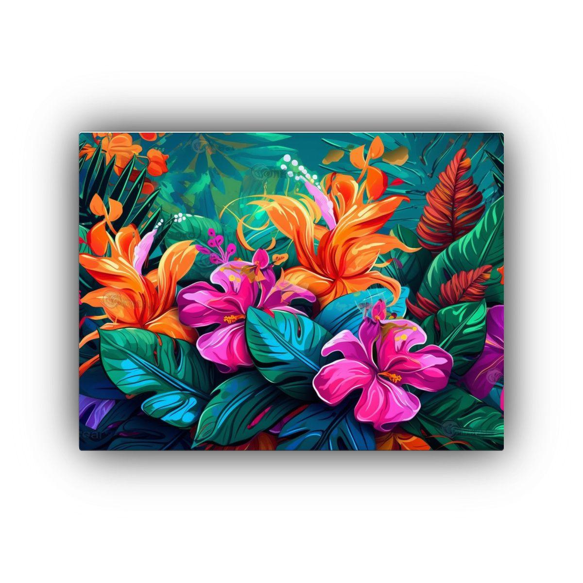 Dibujo Relieve Tropical Paradise: Bosques 90x60 Cm-0