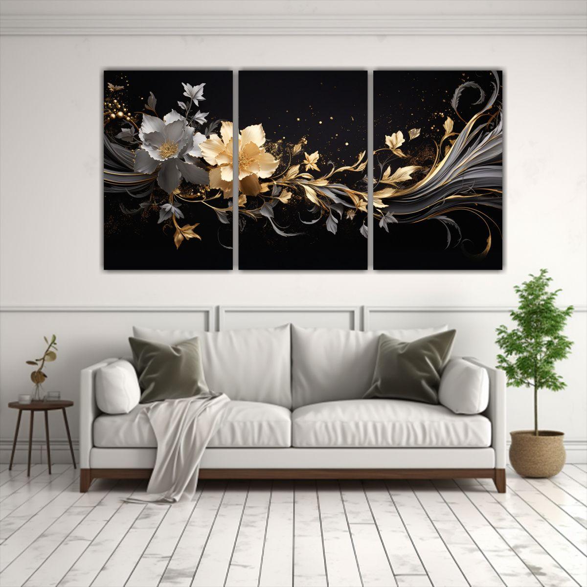 Conjunto 3 Telas Bastidor Alta Calidad Estilo 180x90 Cm-2