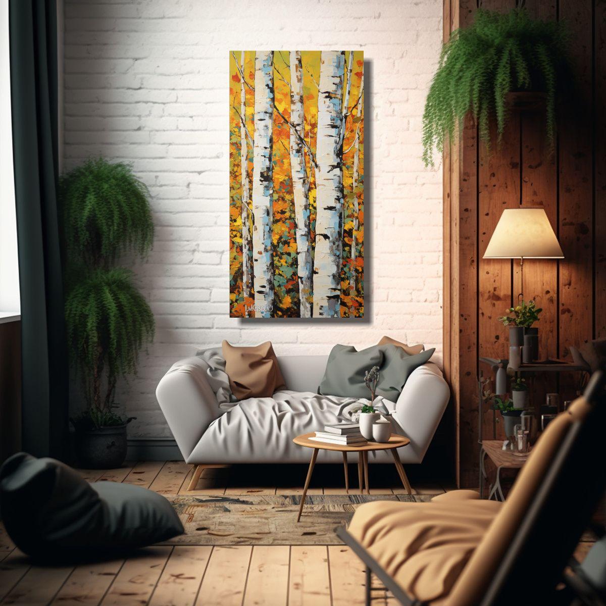 Lienzo Fotografía Elegante Álamo Temblón 80x160cm-2