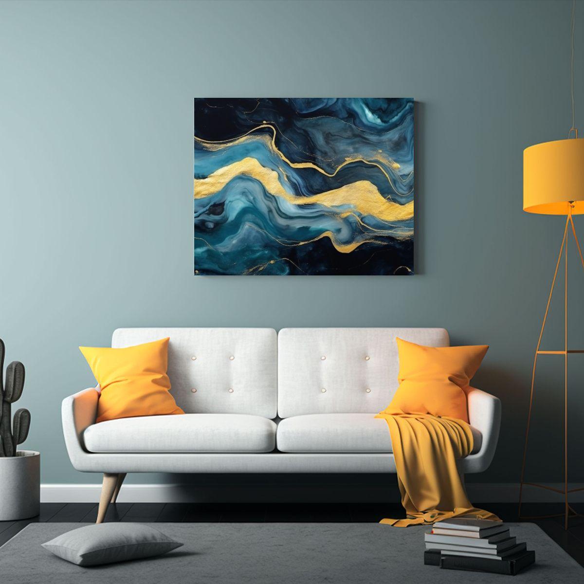 Pinturas Decorativas Artesanales En Fondo Acuarela Oscuro M 90x60cm-2