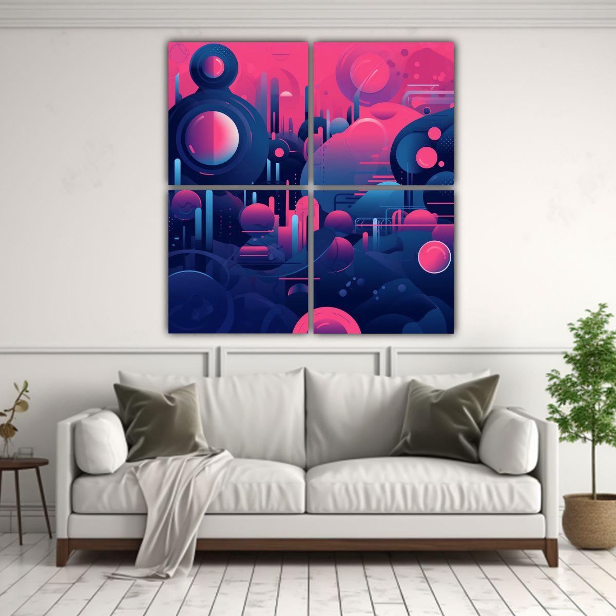 Cuadro De Lienzo Conceptual AI Temático Bonito 80x80 Cm-2
