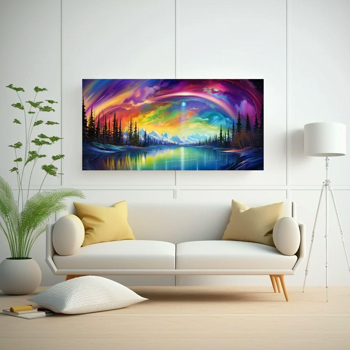 Pintura Abstracta Intensidad Norteña Con Colores 120x60cm-2