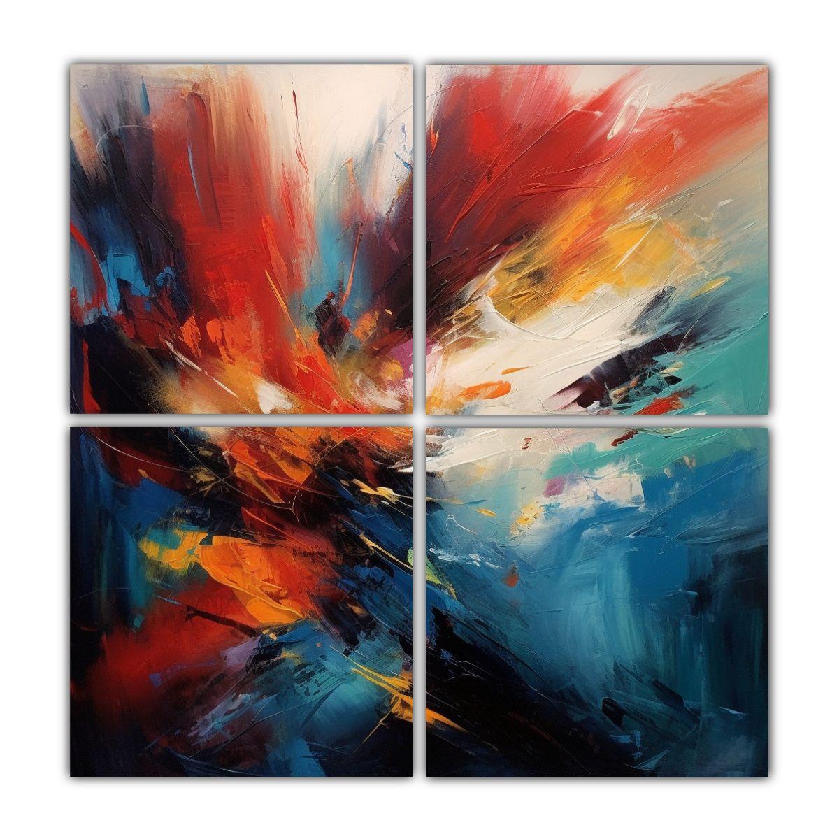 Pinturas Abstractas Para Decoración En El 140x140 Cm-0