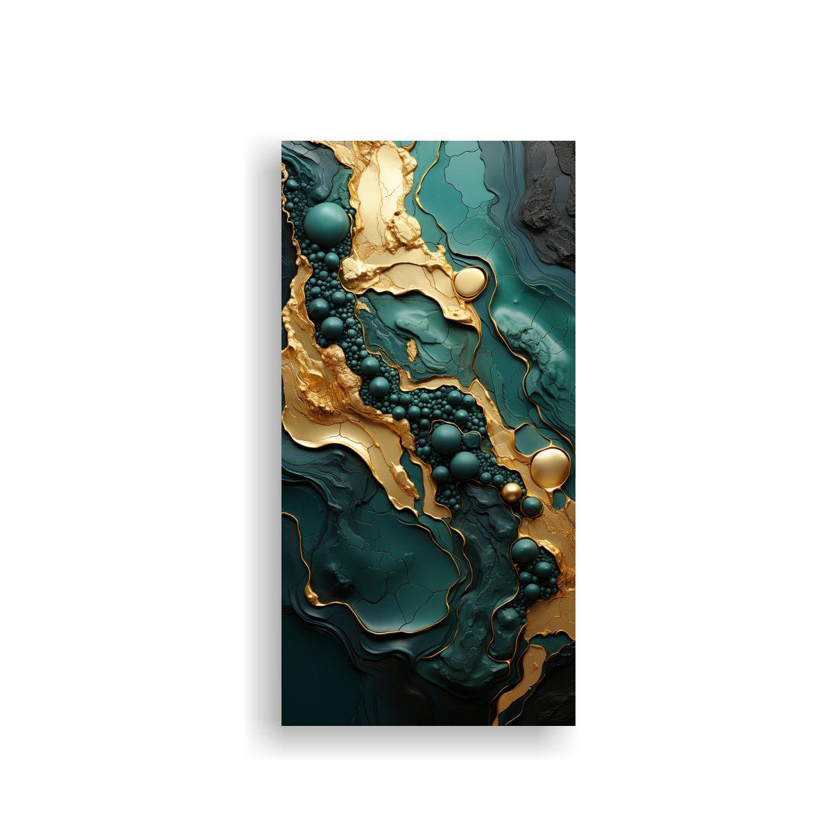 Tela En Bastidor Elegante Pintura Abstracta 40x80cm-0