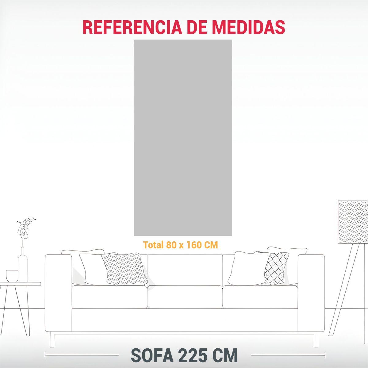 Diseño Habitación Con Figura Abstracta 80x160cm-1