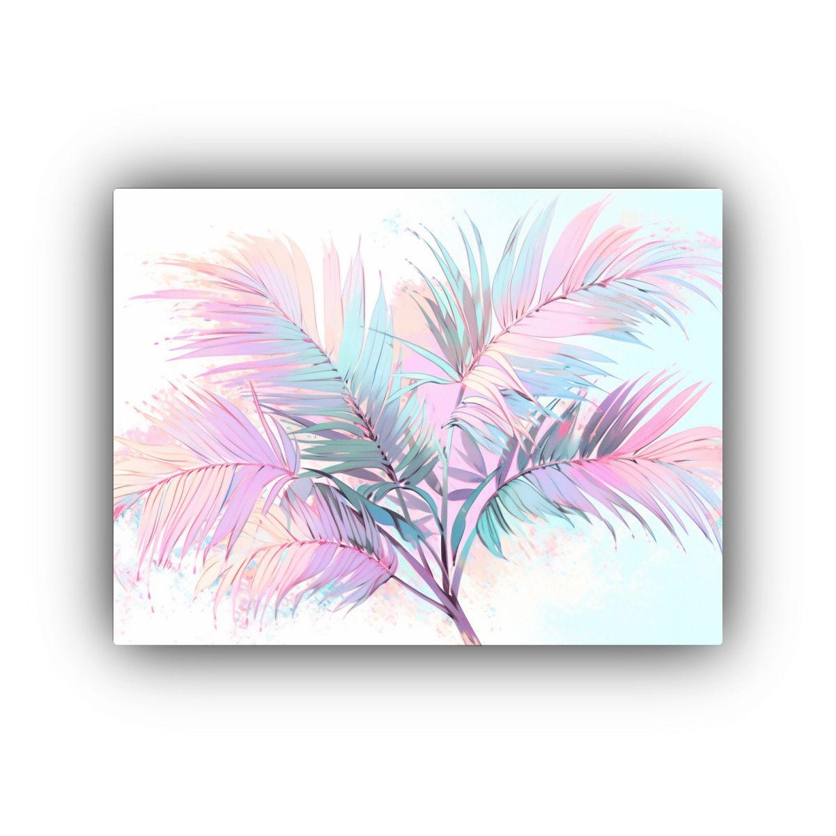 Pinturas Decorativas De Arte Moderno Con Palmera En Colores  65x50cm-0