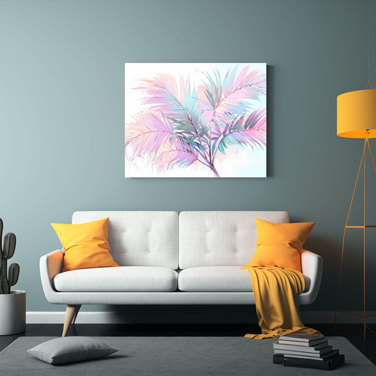 Pinturas Decorativas De Arte Moderno Con Palmera En Colores  65x50cm-2