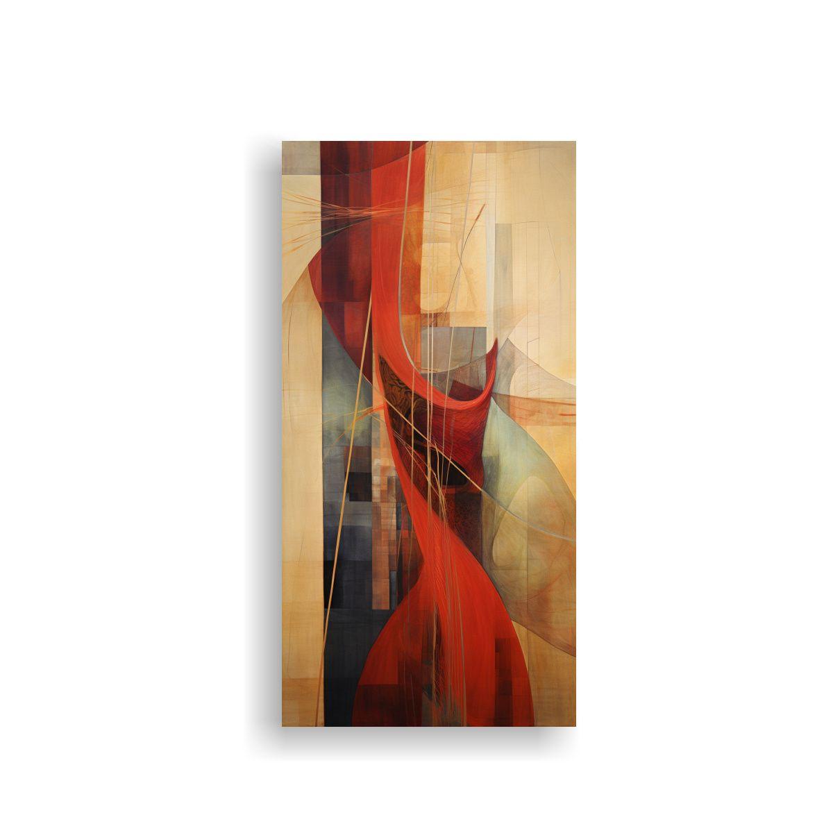 Cuadro De Tela Patron Impactante Abstracto Tejido 50x100cm-0