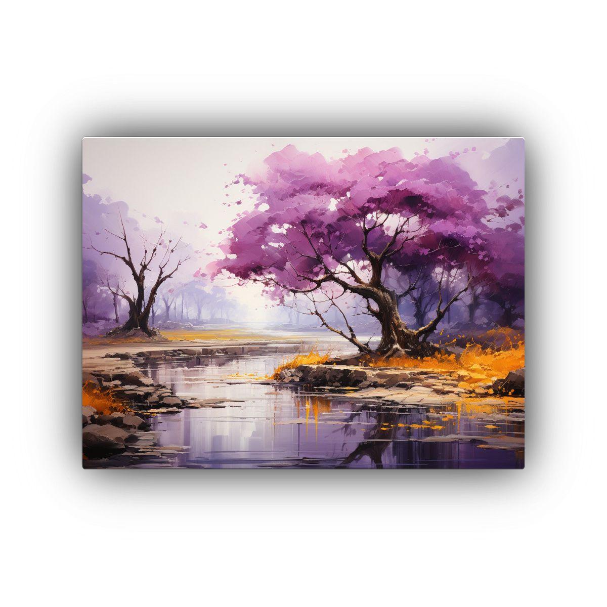 Pintura Abstracta De árbol De Mangle En Acuarela 90x60cm-0
