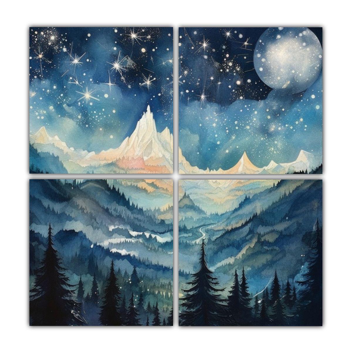 Lienzos Cuadro Clásico Con Risas En Las Montañas 80x80 Cm-0
