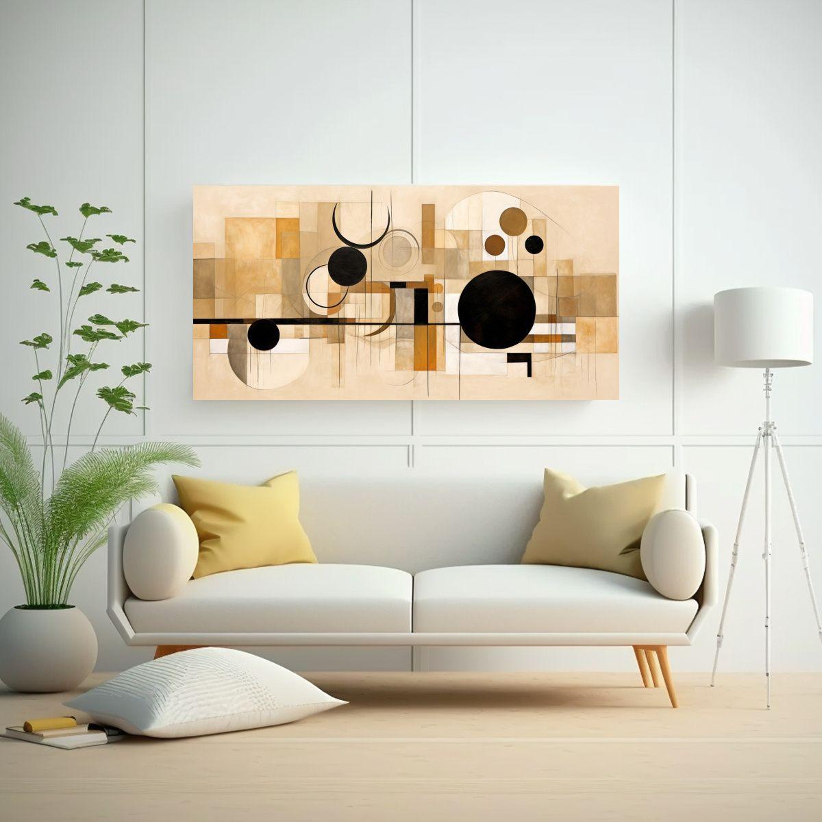 Obra Arte En Bastidor: Reflejo Abstracto 160x80 Cm-2