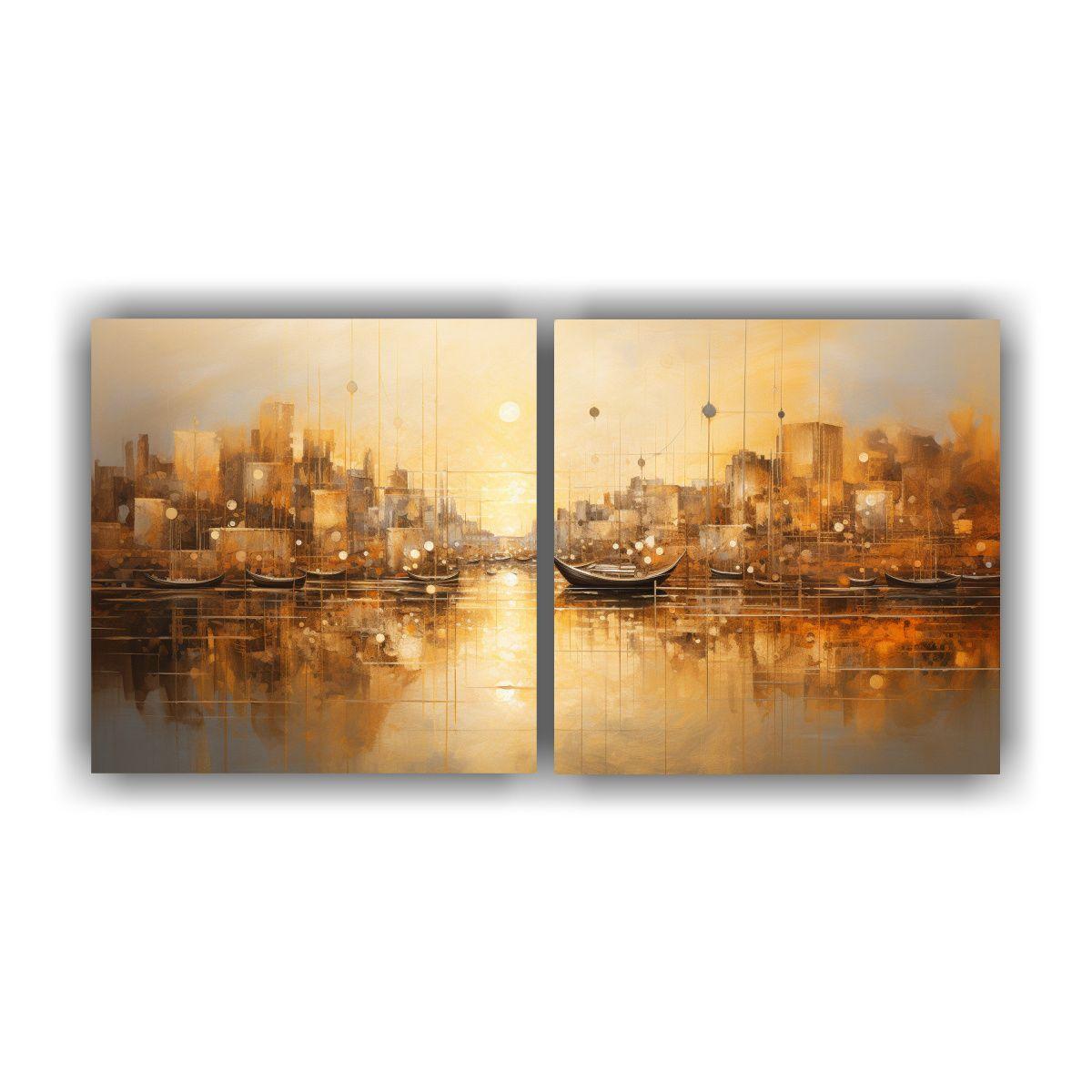 Pinturas Decorativas De Representación Abstracta 40x20 Cm-0