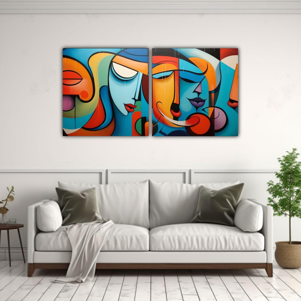 Cuadros Abstractos Coloridos Para Cocina Alta 120x60 Cm-2