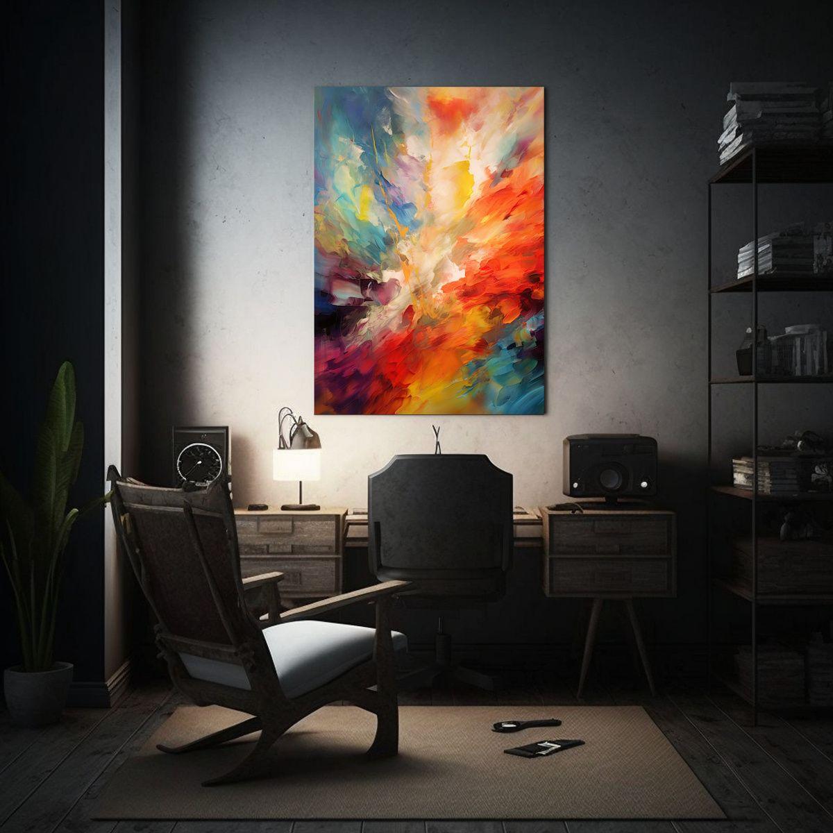 Pinturas Decorativas Abstractas De Colores Vivos 50x75cm-2