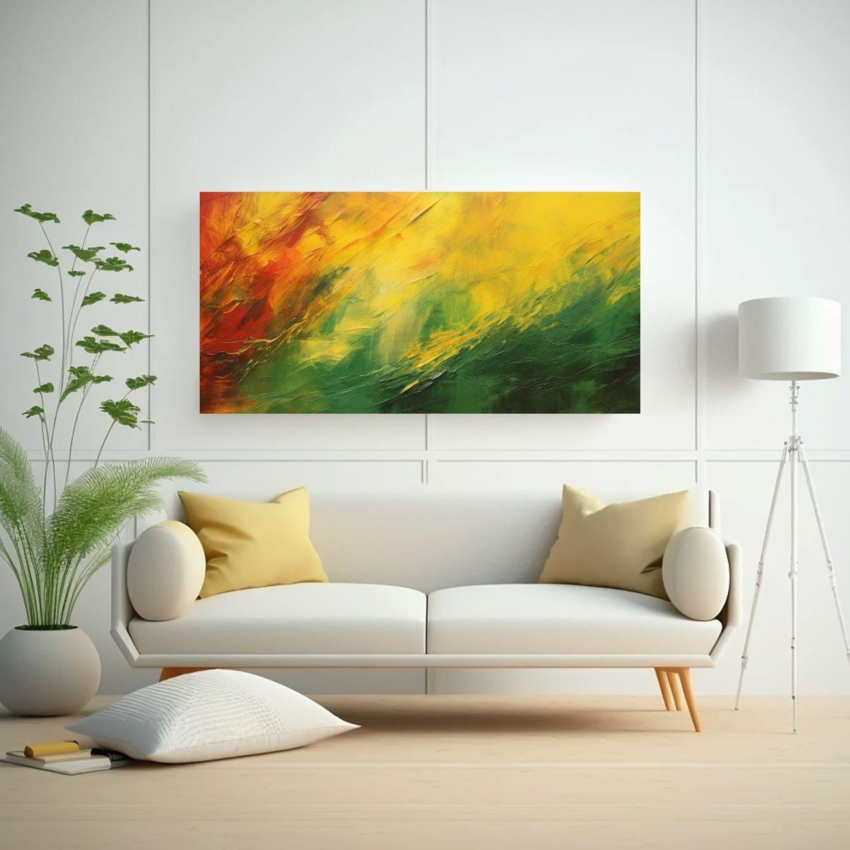 Decoración Con Un Fondo Colorido Y Una Pintura 40x20cm-2