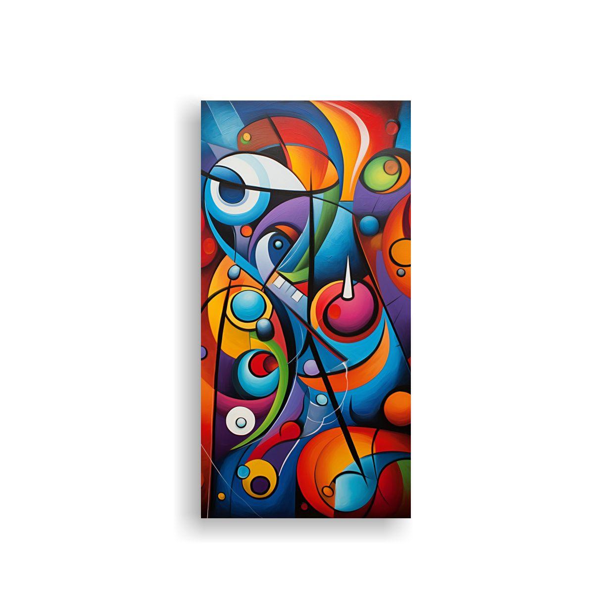 Cuadro Abstracto Colorido Para Dormitorio: 70x140cm-0