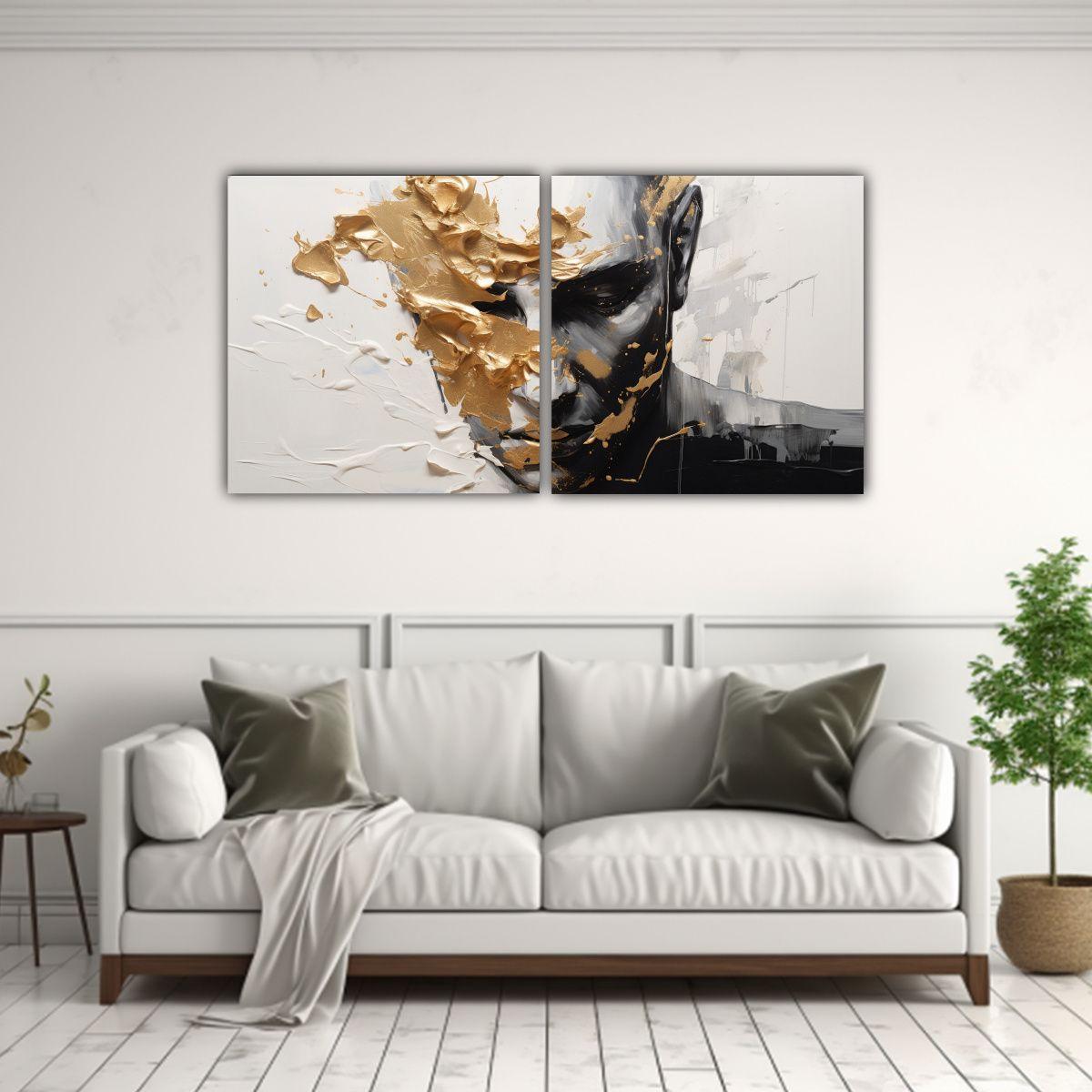 Pinturas Decorativas De Interiores Con Contornos 80x40 Cm-2